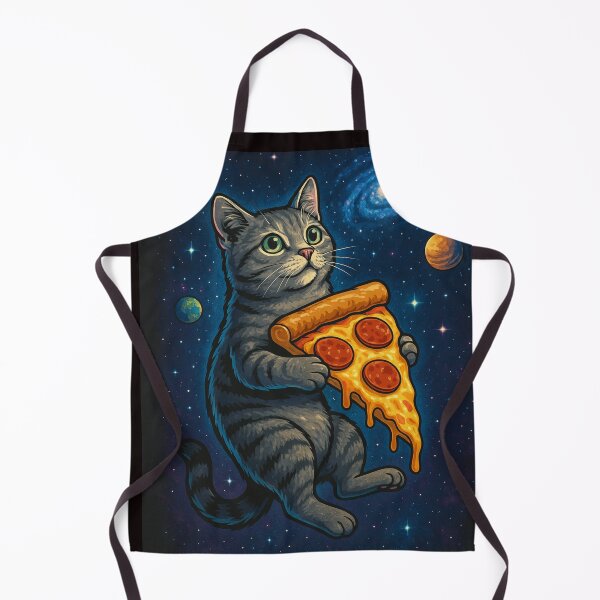 Item preview, space cat pizza designed and sold by FrameFlow.