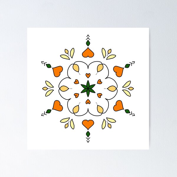 Item preview, Golden Heart Mandala designed and sold by BaiYok.