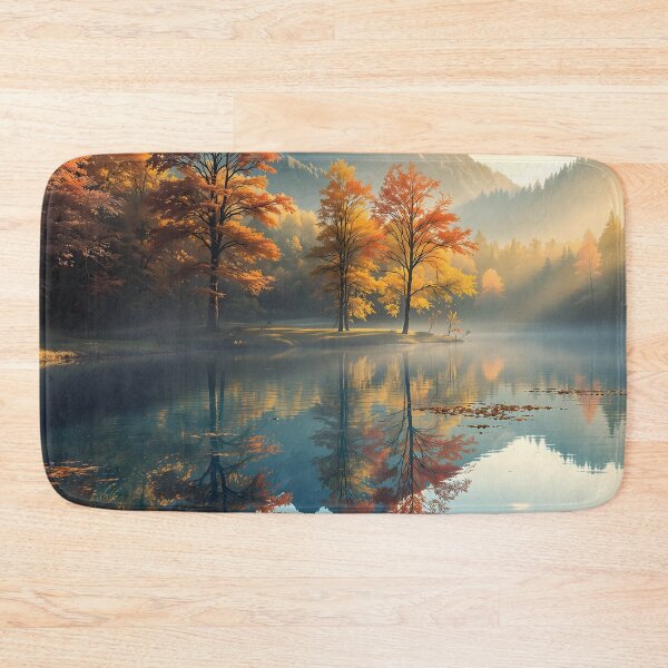 Item preview, Autumn Serenity by the Mountain Lake designed and sold by oanaunciuleanu.