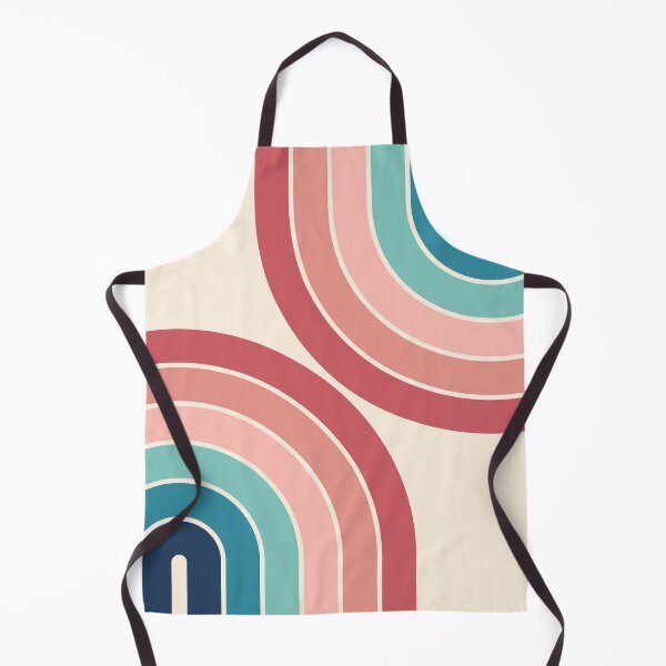 Item preview, Midcentury Modern Geometric Rainbow C3 in Retro vibes Dusty Rose Pink Navy Blue designed and sold by nineFlorals.