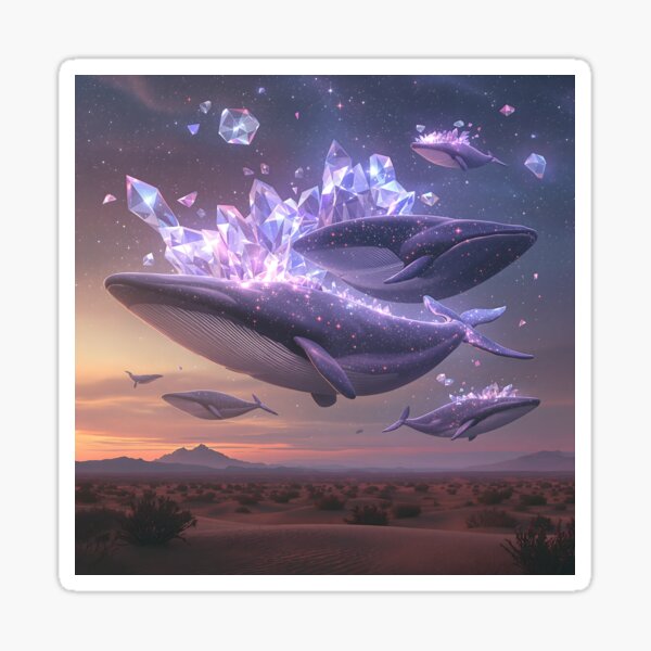 Item preview, Celestial Migration of Crystal Whales designed and sold by oanaunciuleanu.