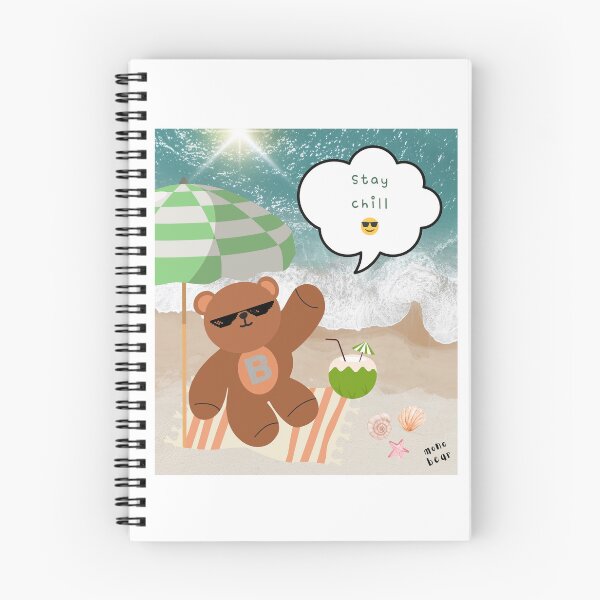 Item preview, Mono bear message – Stay chill (playful coastal mood) designed and sold by mintmono-studio.