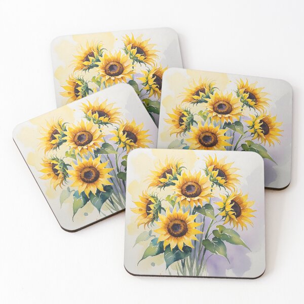 Item preview, Sunlit Blooms – Watercolor Sunflowers designed and sold by Mos Thainique.