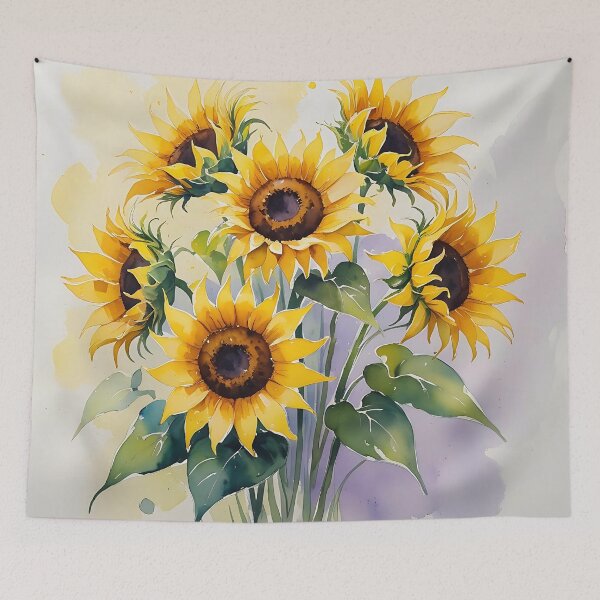 Item preview, Sunlit Blooms – Watercolor Sunflowers designed and sold by Mos Thainique.