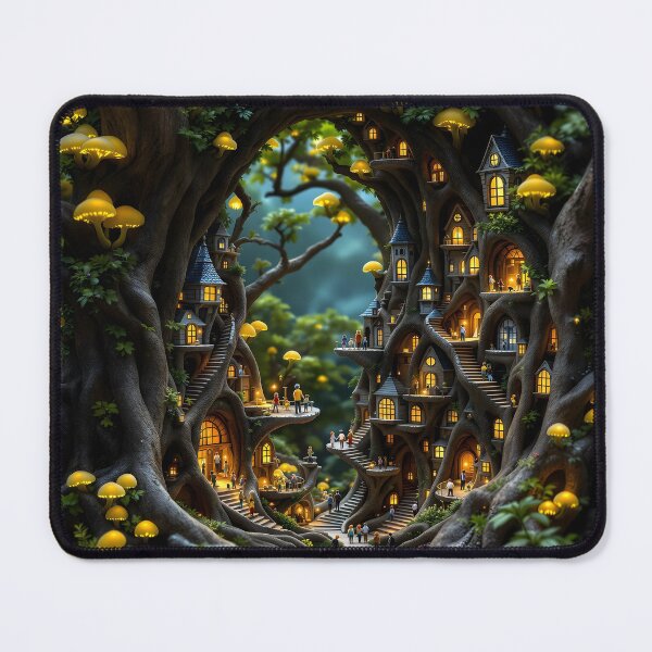 Item preview, Enchanted Mushroom Village designed and sold by oanaunciuleanu.