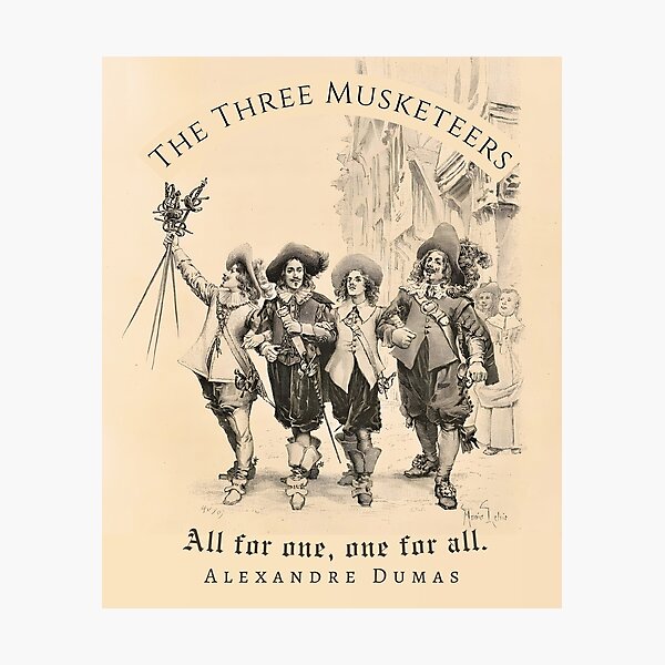 Item preview, Cita de Alexandre Dumas: Todos para uno, uno para todos. designed and sold by artbleed.