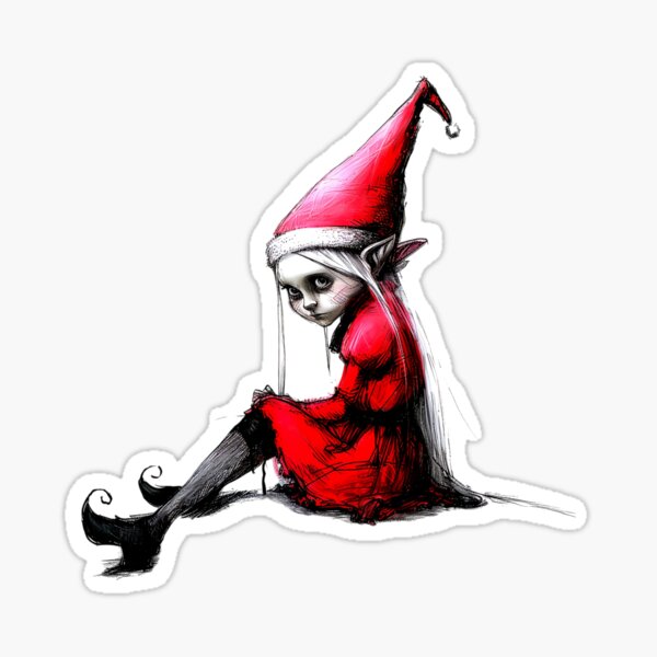 Item preview, Pretty Blonde Elf Girl Sticker designed and sold by ArtbyJustis.