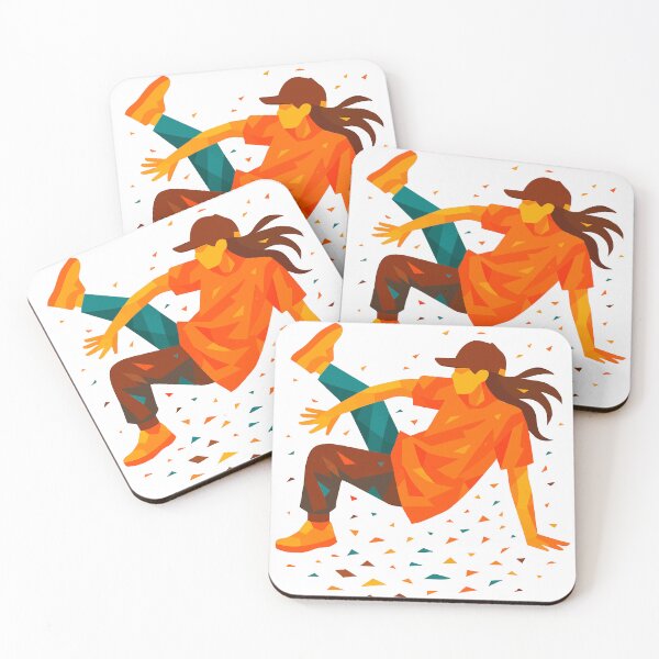 Item preview, Street dancer abstract woman silhouette, freestyle breakdance designed and sold by Painted Planet.