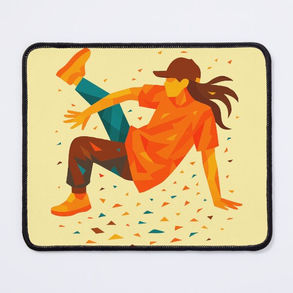 Item preview, Street dancer abstract woman silhouette, freestyle breakdance designed and sold by Painted Planet.