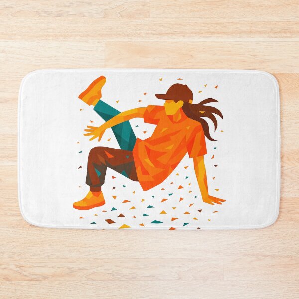 Item preview, Street dancer abstract woman silhouette, freestyle breakdance designed and sold by Painted Planet.