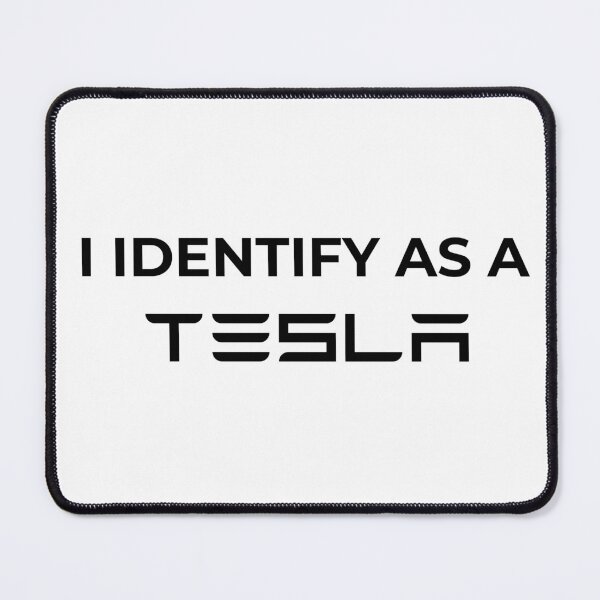 Item preview, I identify as a tesla funny car bumper designed and sold by Wordsmith-Wear.
