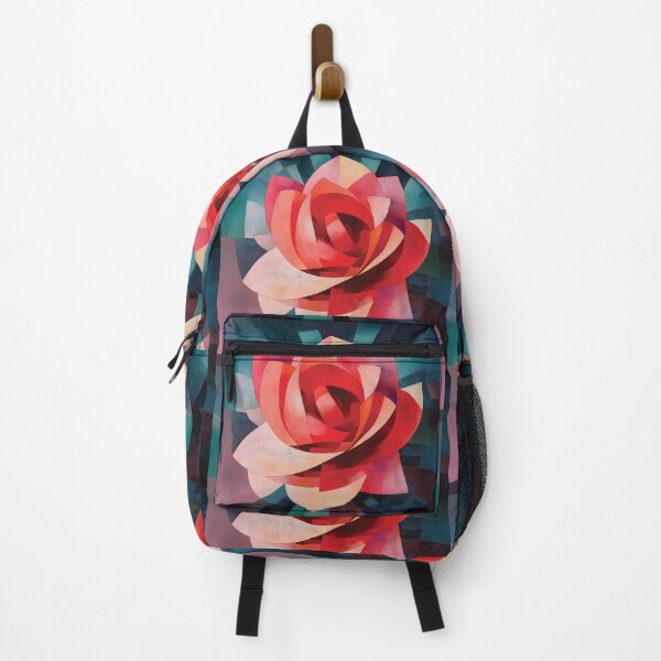 Item preview, Abstract Cubist Rose design with Vibrant Radial Geometric Petals. designed and sold by HEMRO.