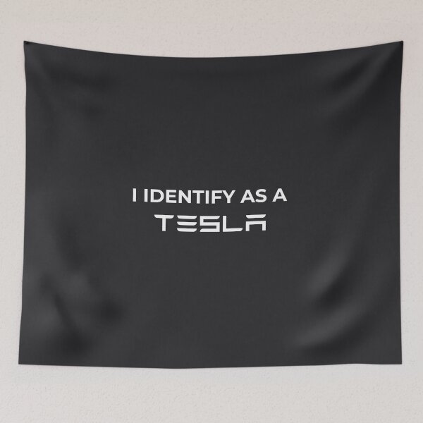Item preview, I identify as a tesla funny car bumper designed and sold by Wordsmith-Wear.