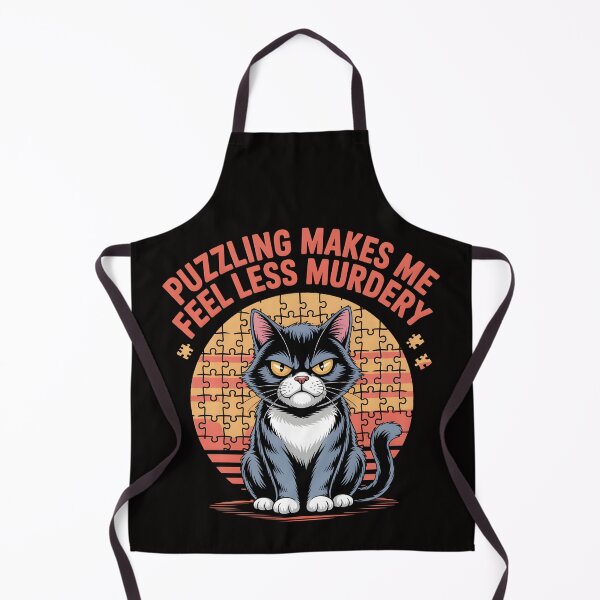 Item preview, Puzzling Makes Me Feel Less Murdery – Funny Puzzle Cat Shirt designed and sold by Slavicsoul.