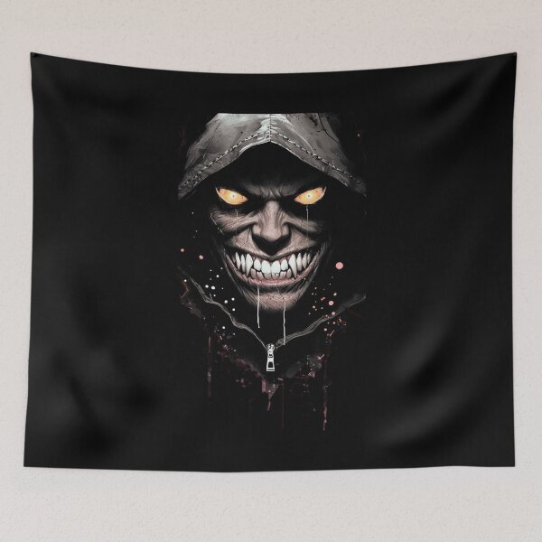 Item preview, Eerie Character With Sinister Grin And Glowing Eyes designed and sold by Aise06.