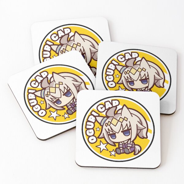 Artikelvorschau, Oguri Cap Logo Anime Chibi Fanmade Inoffizielle Merchandise Uma Musume Cinderella Grau entworfen und verkauft von Noredji Morien.