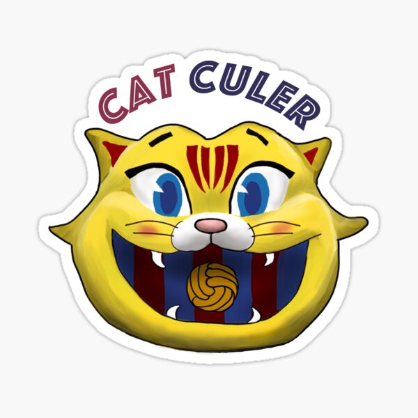 Item preview, CAT Culer head FCB Mascot with font designed and sold by hachenege.
