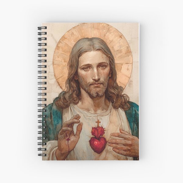 Item preview, Sacred Heart of Jesus Watercolor Print designed and sold by FaithArtCrea.