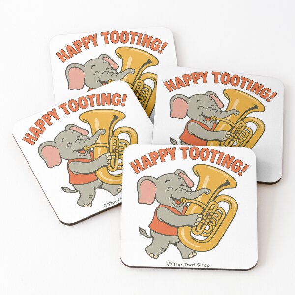 Item preview, Happy Tooting Elephant – Tuba Edition designed and sold by TheTootShop.
