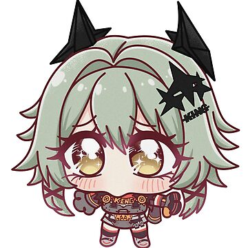 "Caesar King Zenless Zone Zero ZZZ Chibi anime Uppies meme" Sticker for