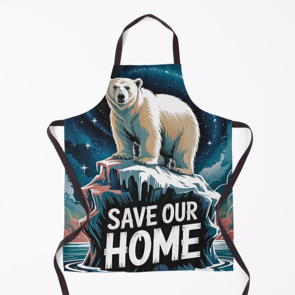 Item preview, Save Our Home Polar Bear Art Print - Eco-Friendly Wildlife Decor designed and sold by pnidesign.