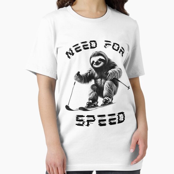 Item preview, Need For Speed Funny Sloth Skiing designed and sold by TrueArtsStore.