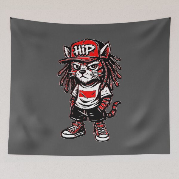 Item preview, Hip Hop Cat with Street Style Attitude designed and sold by 4rpixs.