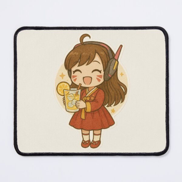 Item preview, D.va with a lemonade designed and sold by Amelie Lacroix.