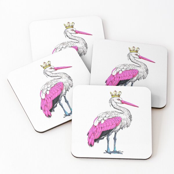 Item preview, Cute Stork Sticker  designed and sold by ArtbyJustis.