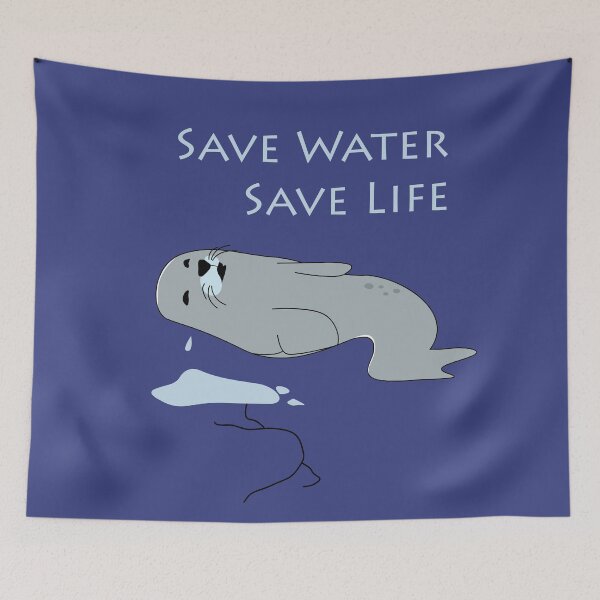 Item preview, Save Water Save Life Save the thirsty Seal designed and sold by thewishdesigns.