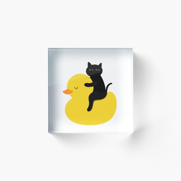 Item preview, Black Cat Riding Rubber Duck designed and sold by digifylab.