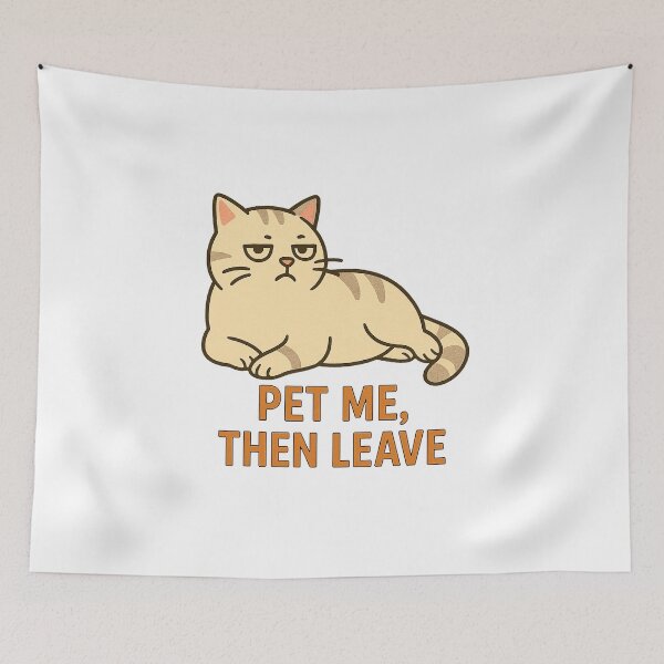 Item preview, Grumpy Cat Attitude – Pet Me Then Leave designed and sold by FriskySloths.