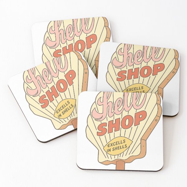 Item preview, Retro Seashell Shop Vintage Sign Art designed and sold by weirdfishes123.