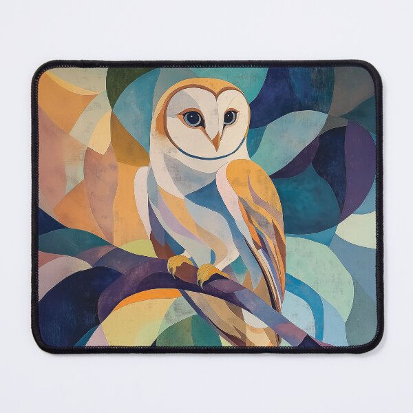 Item preview, Abstract Geometric Owl Artwork with Vibrant Color Blobs. designed and sold by HEMRO.