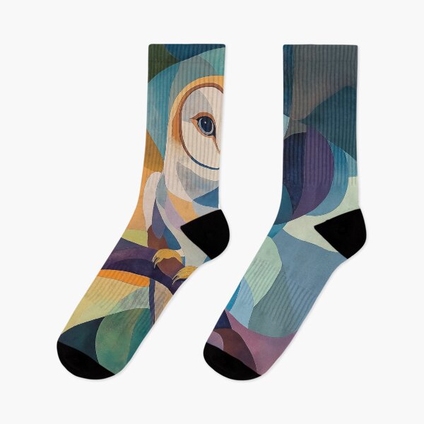 Item preview, Abstract Geometric Owl Artwork with Vibrant Color Blobs. designed and sold by HEMRO.