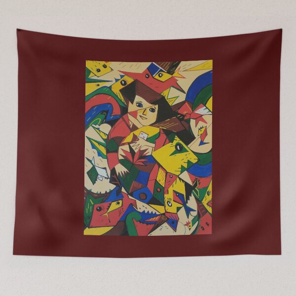 Item preview, Love Card (Mermaid in Cubism Style) designed and sold by MariaSibireva.