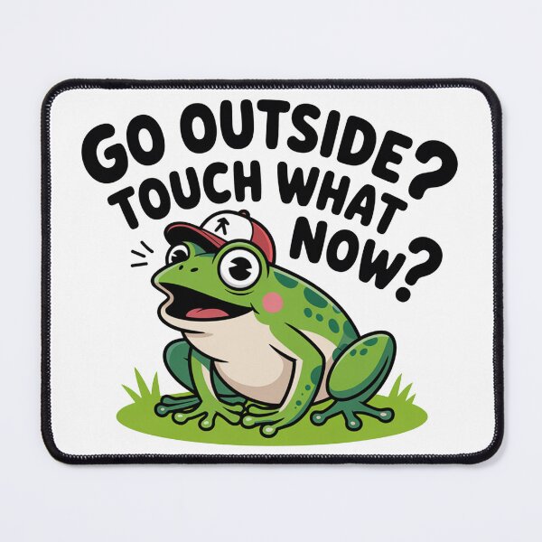 Item preview, Gift For Gamer Cartonish Online Frog, Go outside? designed and sold by MonkiFlipp.