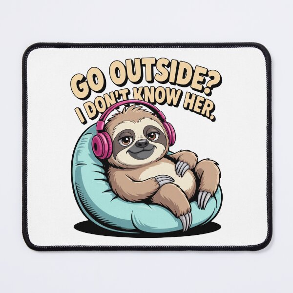 Item preview, Gift For Gamer Cartonish Online Sloth, Go outside? designed and sold by MonkiFlipp.