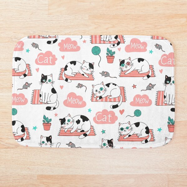 Item preview, Cute Cat Meow Doodle Pattern designed and sold by tretyakov.