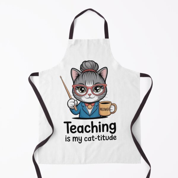 Item preview, Teaching Is My Cat-titude Funny Teacher Cat Design designed and sold by EpicMediaShop.