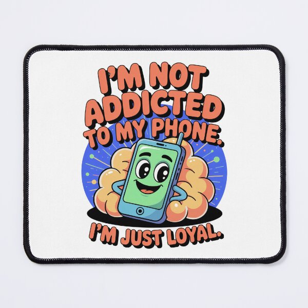 Item preview, Funny Cartoonish Phone Addicted Loyal designed and sold by MonkiFlipp.