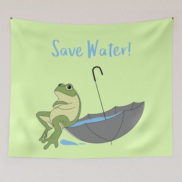 Item preview, Saves Water for Frog designed and sold by thewishdesigns.