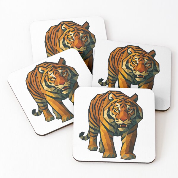 Item preview, Geometric Tiger Art – Bold Low Poly Jungle Animal Illustration designed and sold by Romeo Fashion.
