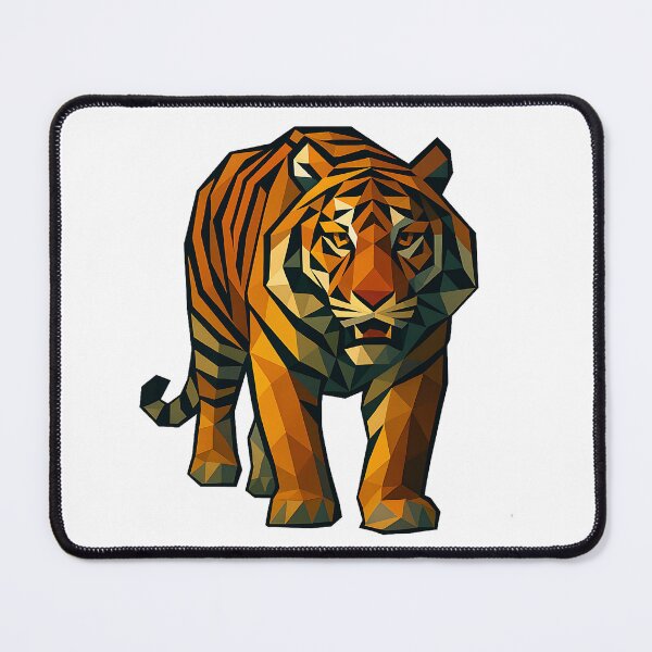 Item preview, Geometric Tiger Art – Bold Low Poly Jungle Animal Illustration designed and sold by Romeo Fashion.