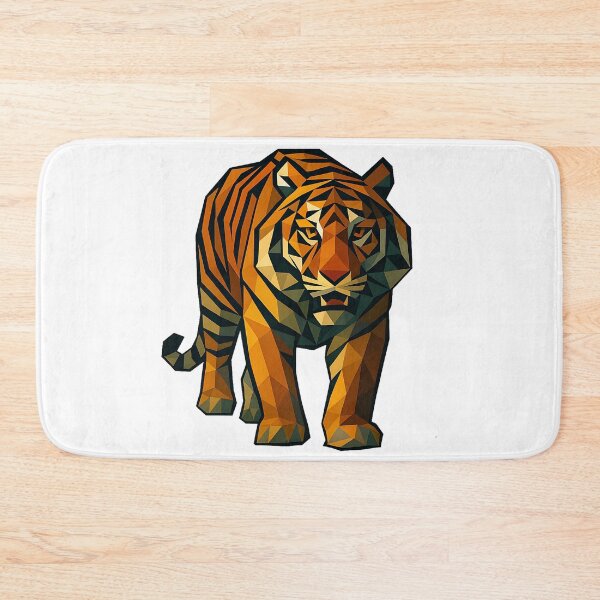 Item preview, Geometric Tiger Art – Bold Low Poly Jungle Animal Illustration designed and sold by Romeo Fashion.
