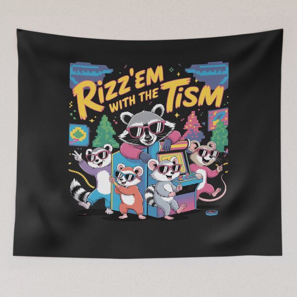 Item preview, Rizz'Em With The Tism Autism Awareness designed and sold by universe-hold ⭐⭐⭐⭐⭐.