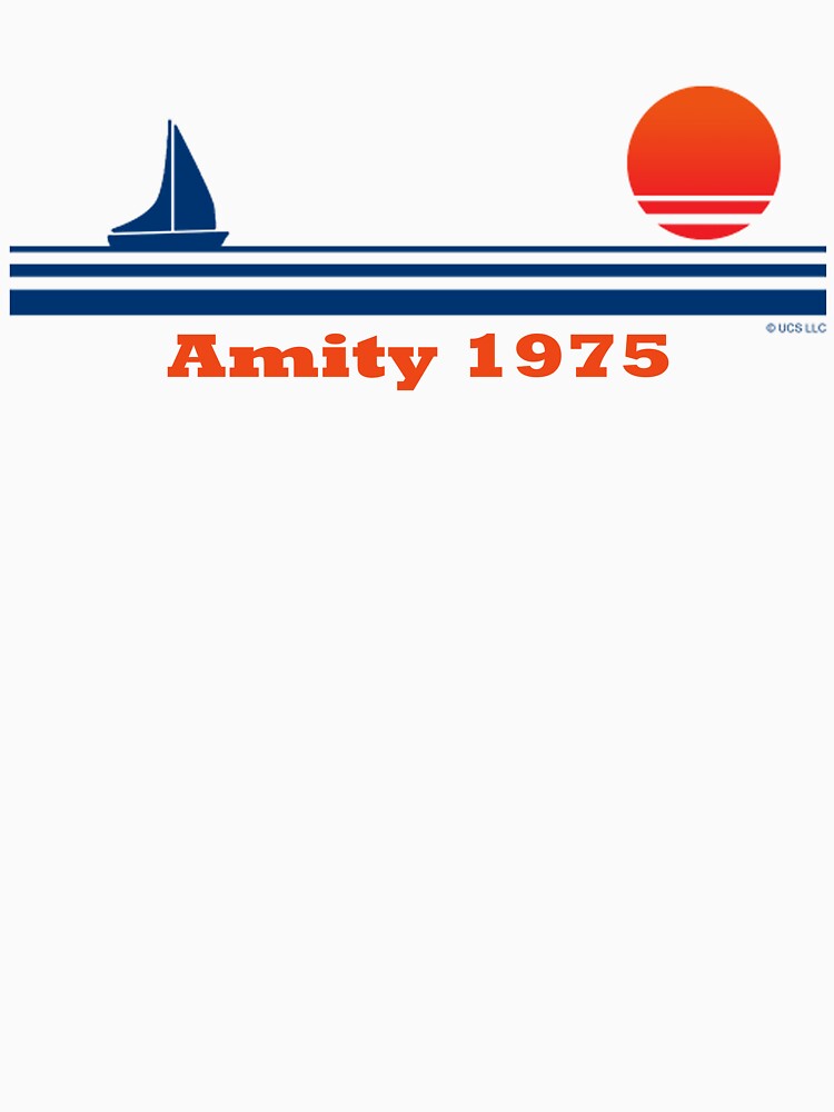 Aperçu 7 sur 7. T-shirt classique avec l'œuvre Amity 1975 créée et vendue par FreakyNaked.