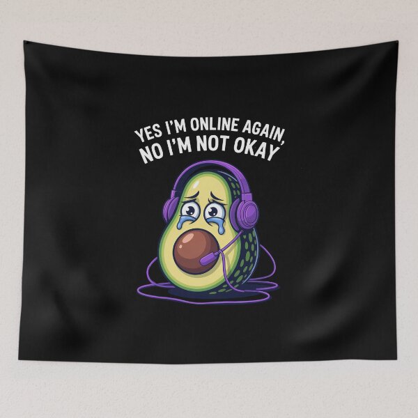 Item preview, Funny Cartoonish Avocado Crying Online designed and sold by MonkiFlipp.