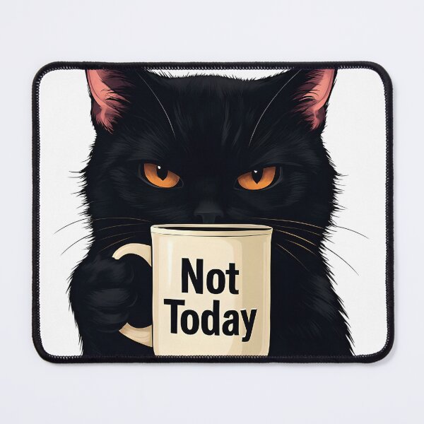 Item preview, Not Today Black Cat designed and sold by ChrisM63.