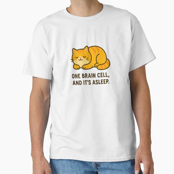 Item preview, Sleepy Cat – One Brain Cell Energy designed and sold by FriskySloths.